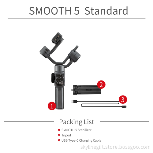 Original For Zhiyun Gimbal Smooth 5 Stabilizer Smartphone Smooth 5 Combo 3-Axis Phone Handheld